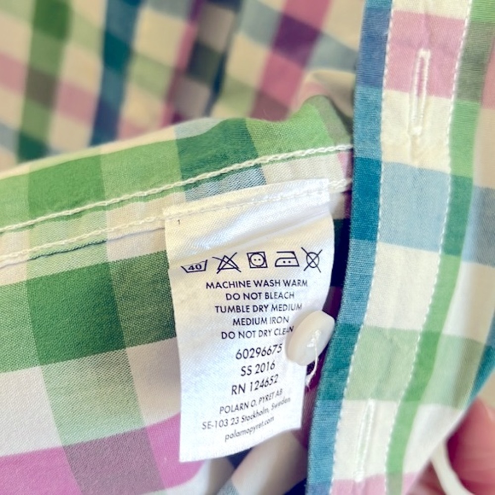 Polarn O. Pyret Boy's Plaid Button Down Shirt  6-8 years - Picture 8 of 8